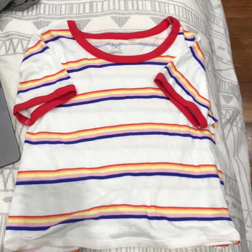 Pacsun colorful stripped crop top!